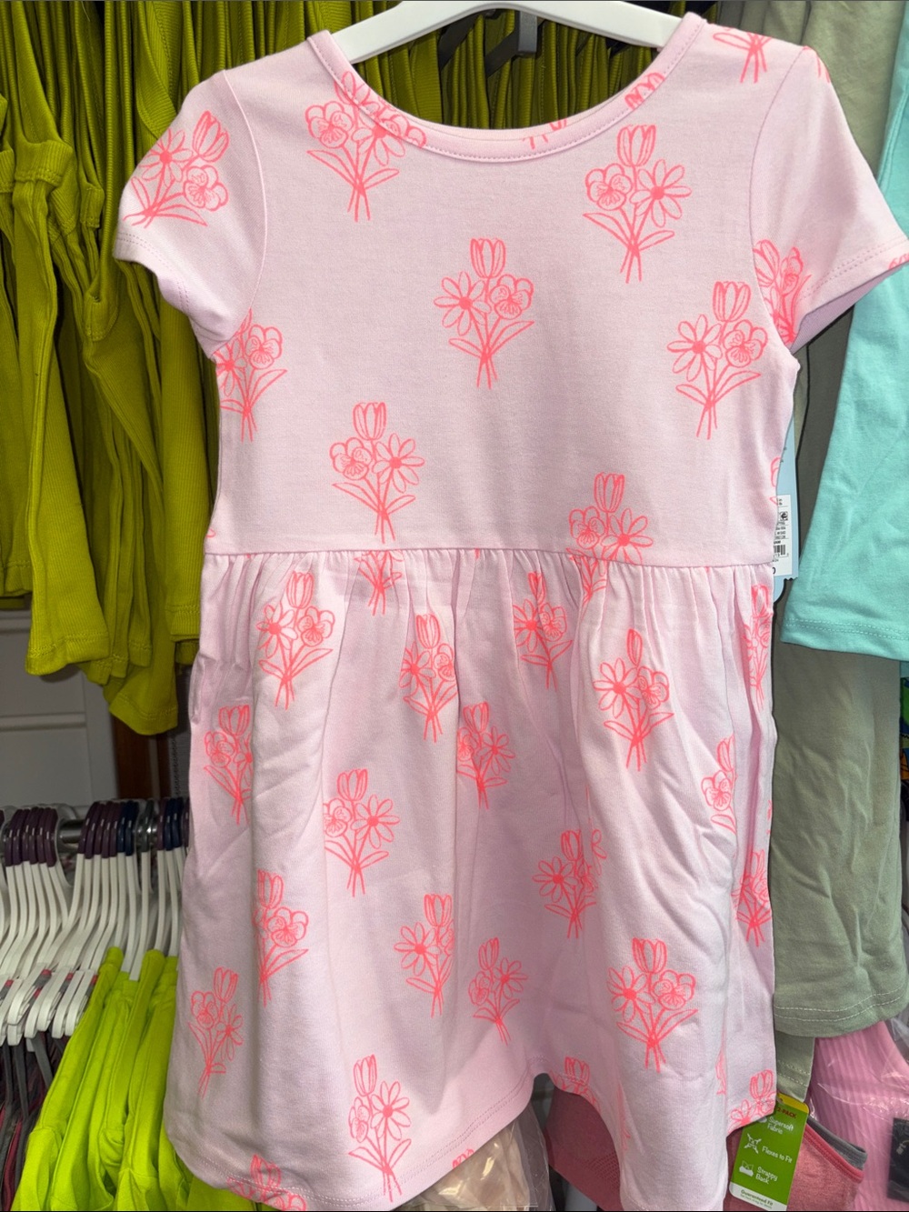 5/$10 New item.. pink girls floral dress